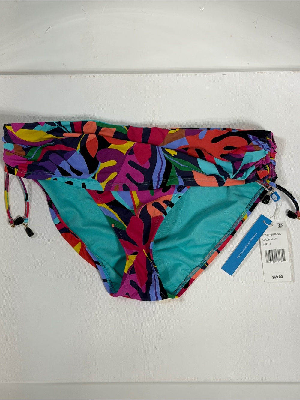 Bleu Rod Beattie High waisted Swim bottoms . NEW with Tags . Sz 12